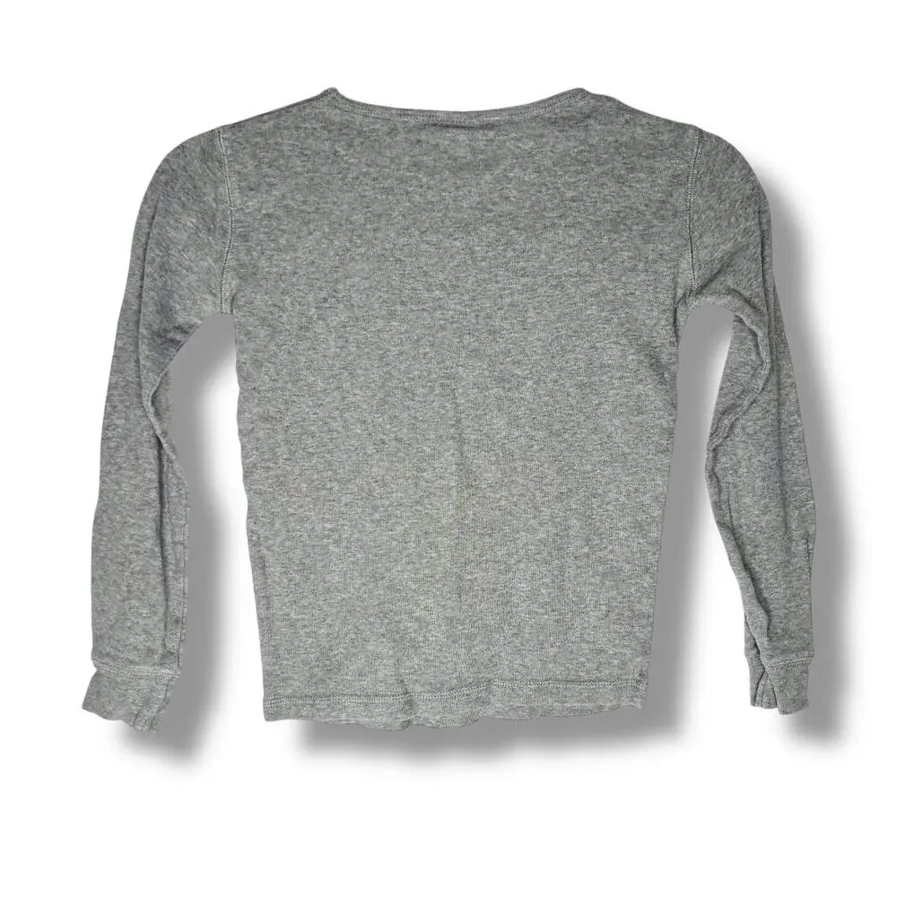 Girls Mini Boden Grey Owl Night Grey Long Sleeve Shirt Size 10y